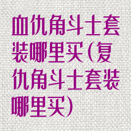 血仇角斗士套装哪里买(复仇角斗士套装哪里买)